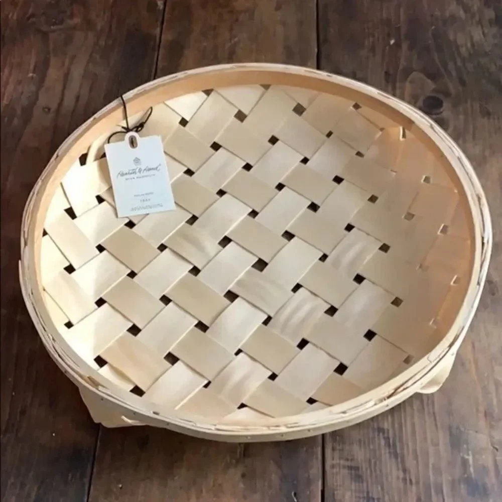 $35 or Free with $200 purchase NWT Poplar Wood Big 16”x16” Tray / Basket New Tag